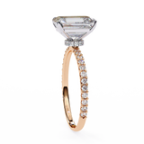 14k IGI certified radiant ring with E-F color VVS-VS clarity diamonds 62