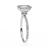 14k IGI certified radiant ring with E-F color VVS-VS clarity diamonds 62