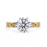14k IGI certified round ring with E-F color VVS-VS clarity diamonds 63