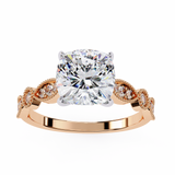 14k IGI certified cushion ring with E-F color VVS-VS clarity diamonds 64