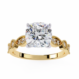 14k IGI certified cushion ring with E-F color VVS-VS clarity diamonds 64