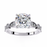 14k IGI certified cushion ring with E-F color VVS-VS clarity diamonds 64