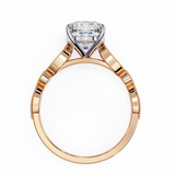 14k IGI certified cushion ring with E-F color VVS-VS clarity diamonds 64