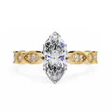 14k IGI certified marquise ring with E-F color VVS-VS clarity diamonds 67