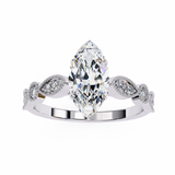 14k IGI certified marquise ring with E-F color VVS-VS clarity diamonds 67