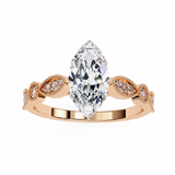 14k IGI certified marquise ring with E-F color VVS-VS clarity diamonds 67