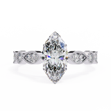14k IGI certified marquise ring with E-F color VVS-VS clarity diamonds 67
