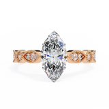 14k IGI certified marquise ring with E-F color VVS-VS clarity diamonds 67