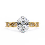 14k IGI certified oval ring with E-F color VVS-VS clarity diamonds 68