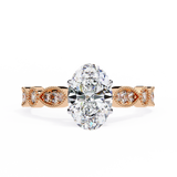 14k IGI certified oval ring with E-F color VVS-VS clarity diamonds 68