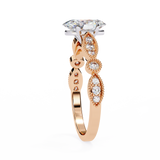 14k IGI certified oval ring with E-F color VVS-VS clarity diamonds 68