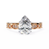 14k IGI certified pear ring with E-F color VVS-VS clarity diamonds 69