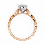 14k IGI certified pear ring with E-F color VVS-VS clarity diamonds 69