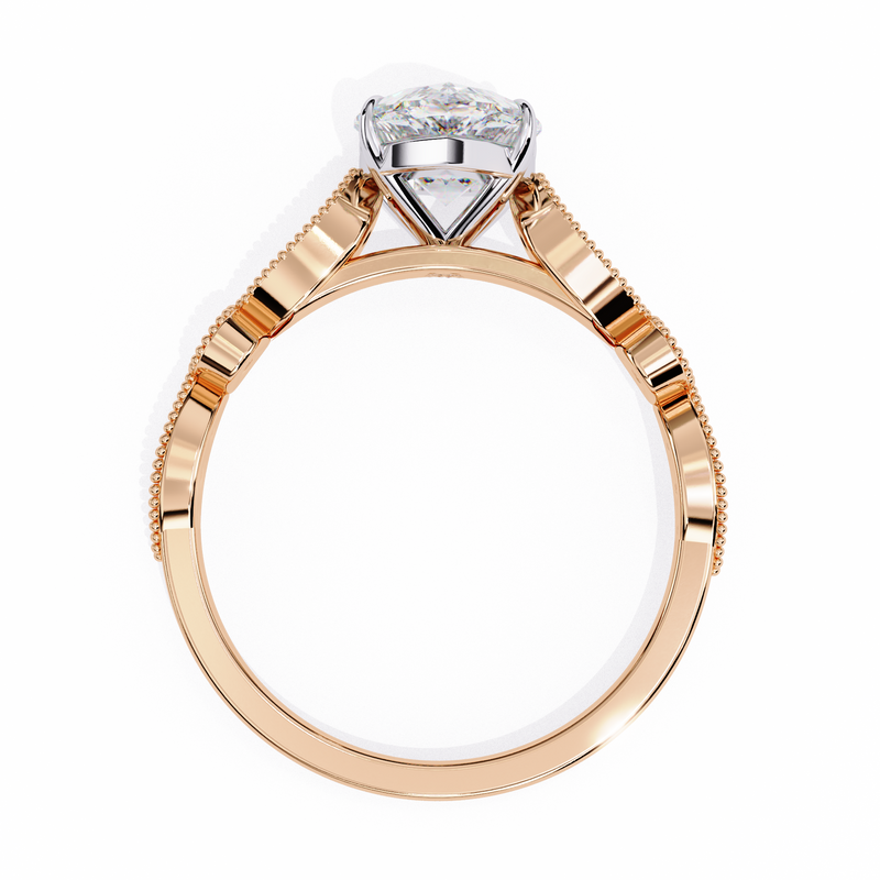 14k IGI certified pear ring with E-F color VVS-VS clarity diamonds 69