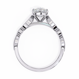 14k IGI certified pear ring with E-F color VVS-VS clarity diamonds 69