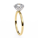14k IGI certified round ring with E-F color VVS-VS clarity diamonds 70