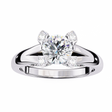 14k IGI certified round ring with E-F color VVS-VS clarity diamonds 71