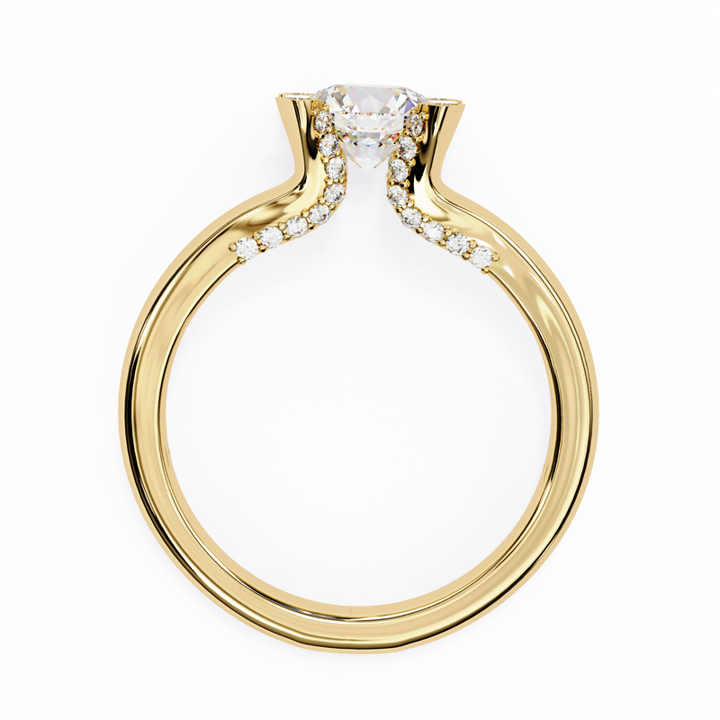 14k IGI certified round ring with E-F color VVS-VS clarity diamonds 71