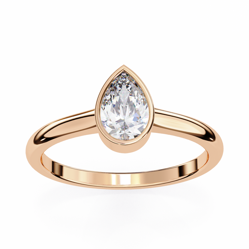 14k IGI certified pear ring with E-F color VVS-VS clarity diamonds 73