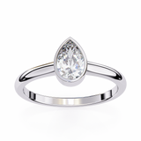 14k IGI certified pear ring with E-F color VVS-VS clarity diamonds 73