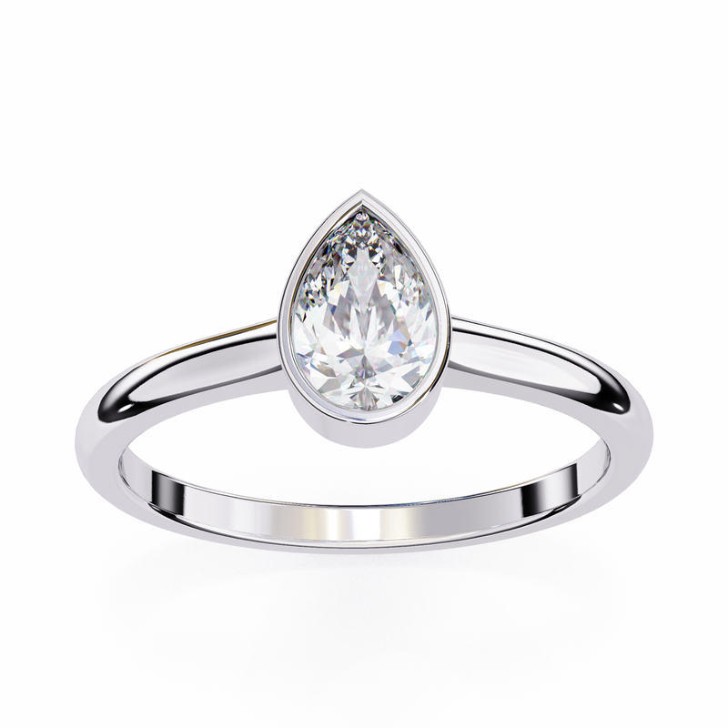 14k IGI certified pear ring with E-F color VVS-VS clarity diamonds 73