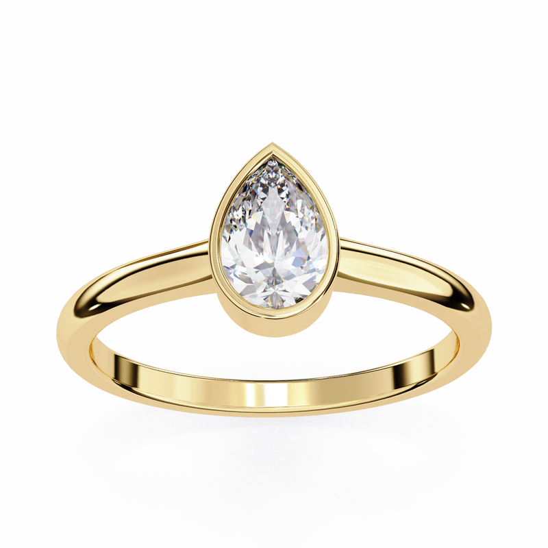 14k IGI certified pear ring with E-F color VVS-VS clarity diamonds 73