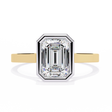 14k IGI certified emerald ring with E-F color VVS-VS clarity diamonds 74
