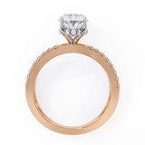 14K Lab Grown Diamond Oval Split Shank Pavé Engagement Ring, E-F Color, VVS-VS Clarity