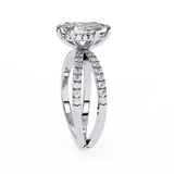 14k IGI certified pear ring with E-F color VVS-VS clarity diamonds 76