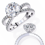 14k IGI certified round ring with E-F color VVS-VS clarity diamonds 77