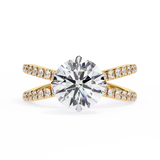 14k IGI certified round ring with E-F color VVS-VS clarity diamonds 77