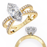 14k IGI certified marquise ring with E-F color VVS-VS clarity diamonds 78