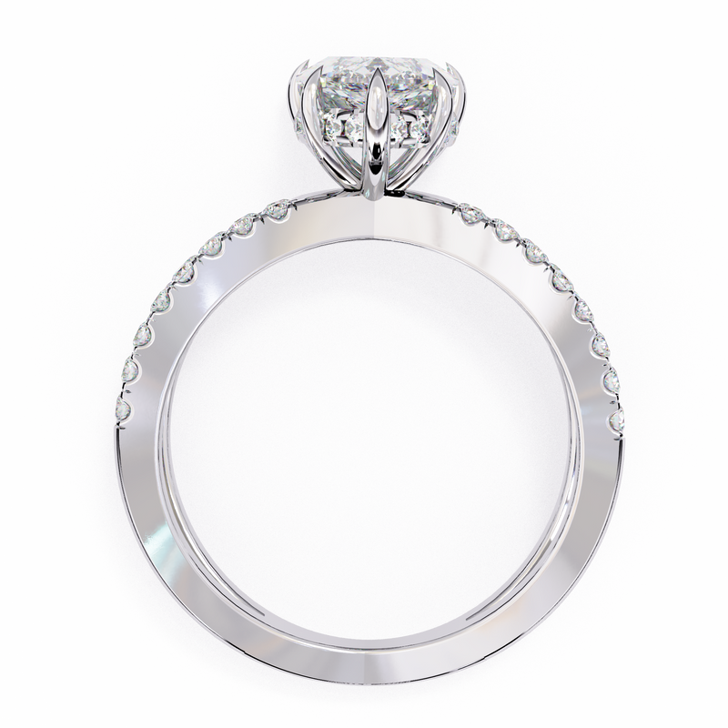14k IGI certified marquise ring with E-F color VVS-VS clarity diamonds 78