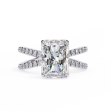 14k IGI certified radiant ring with E-F color VVS-VS clarity diamonds 79