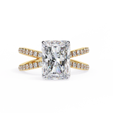 14k IGI certified radiant ring with E-F color VVS-VS clarity diamonds 79