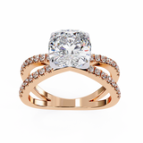 14k IGI certified cushion ring with E-F color VVS-VS clarity diamonds 81