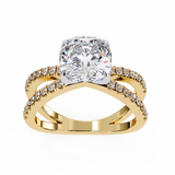 14k IGI certified cushion ring with E-F color VVS-VS clarity diamonds 81