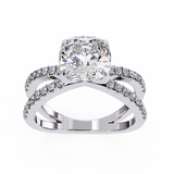 14k IGI certified cushion ring with E-F color VVS-VS clarity diamonds 81