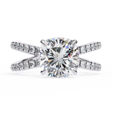 14k IGI certified cushion ring with E-F color VVS-VS clarity diamonds 81