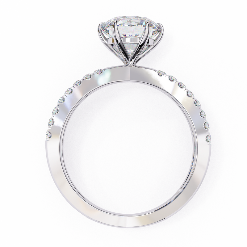 14k IGI certified round ring with E-F color VVS-VS clarity diamonds 82