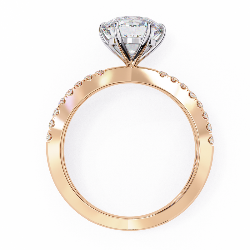 14k IGI certified round ring with E-F color VVS-VS clarity diamonds 82