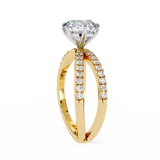 14k IGI certified round ring with E-F color VVS-VS clarity diamonds 82