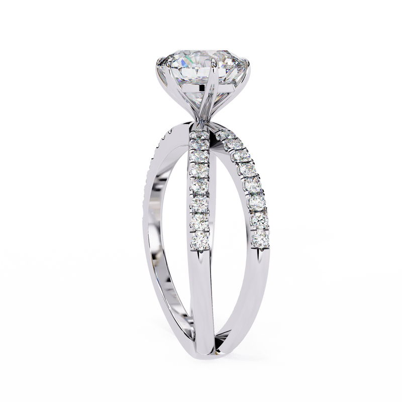 14k IGI certified round ring with E-F color VVS-VS clarity diamonds 82
