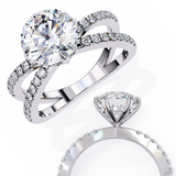 14k IGI certified round ring with E-F color VVS-VS clarity diamonds 82