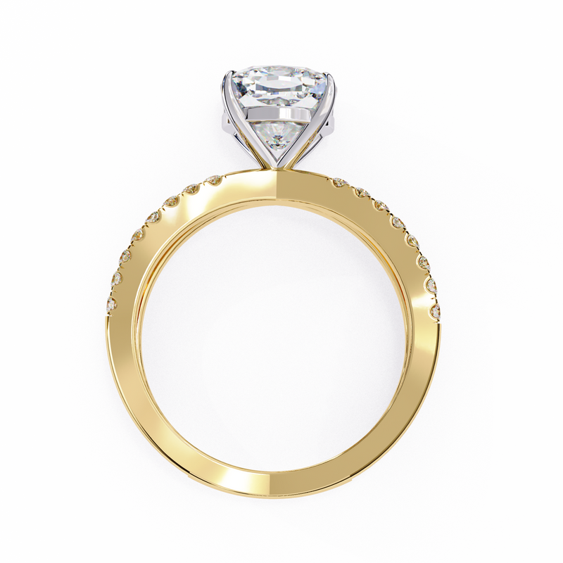 14k IGI certified cushion ring with E-F color VVS-VS clarity diamonds 83