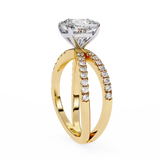 14k IGI certified cushion ring with E-F color VVS-VS clarity diamonds 83