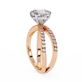 14k IGI certified cushion ring with E-F color VVS-VS clarity diamonds 83