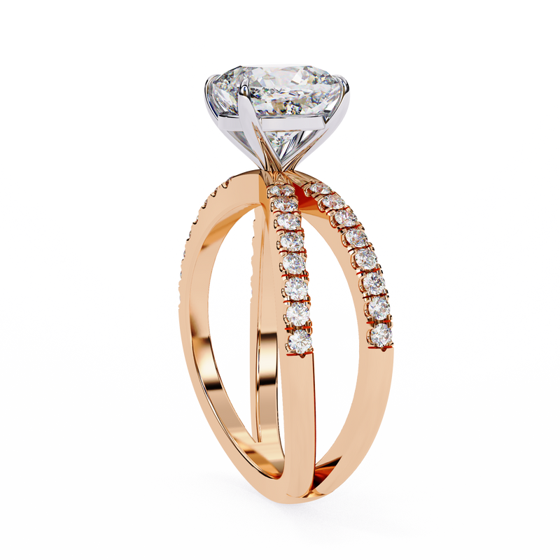 14k IGI certified cushion ring with E-F color VVS-VS clarity diamonds 83