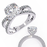 14k IGI certified cushion ring with E-F color VVS-VS clarity diamonds 83
