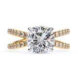 14k IGI certified cushion ring with E-F color VVS-VS clarity diamonds 83